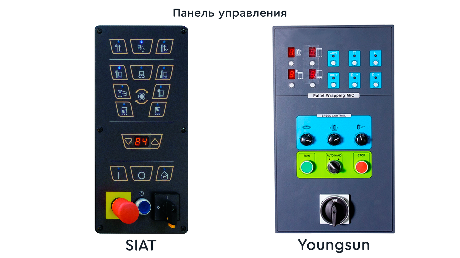 Панель управления Siat OneWrap LP vs. Youngsun MH-FG-2000B